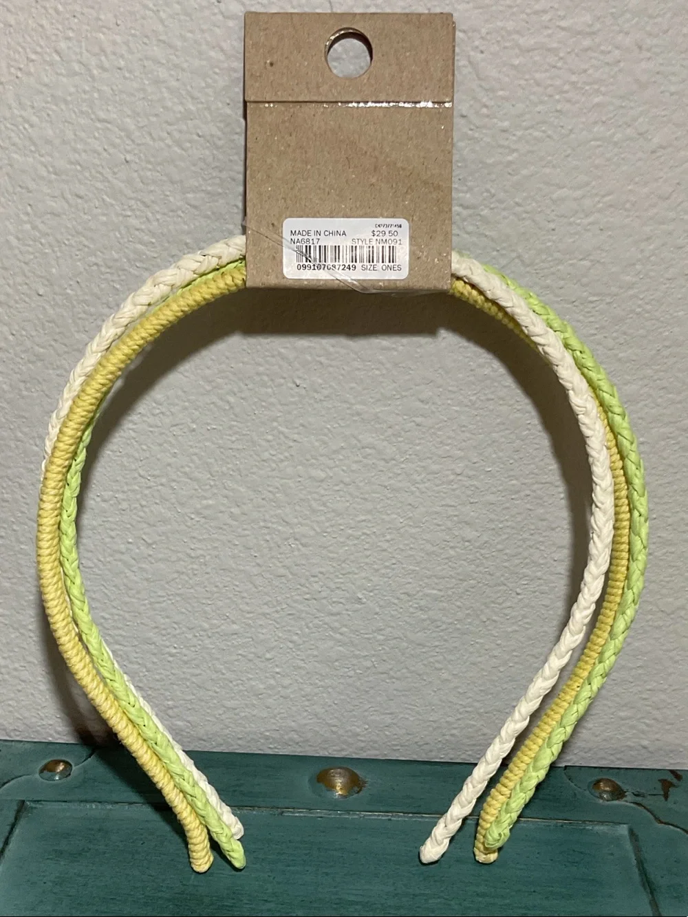 Madewell Kids Braided Skinny Headbands — Yellow, Light Green, Cream